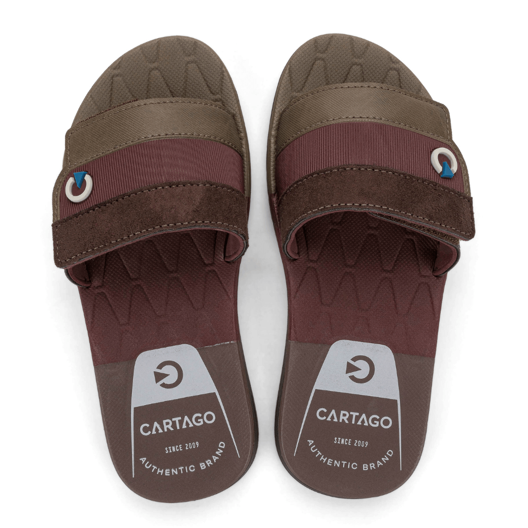 Grendene Chinelo CARTAGO SEVILHA V 12391-BD166 MarromMarromBordo -3-